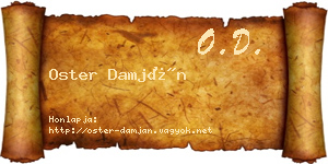 Oster Damján névjegykártya